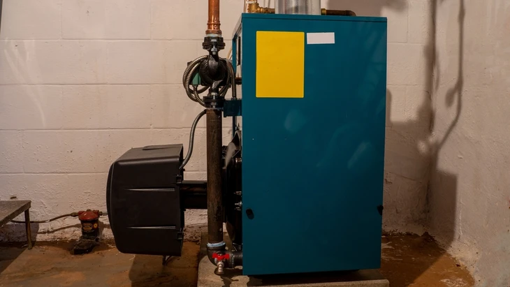 Int&eacute;rieur d'une chaufferie moderne avec installation de chauffage central